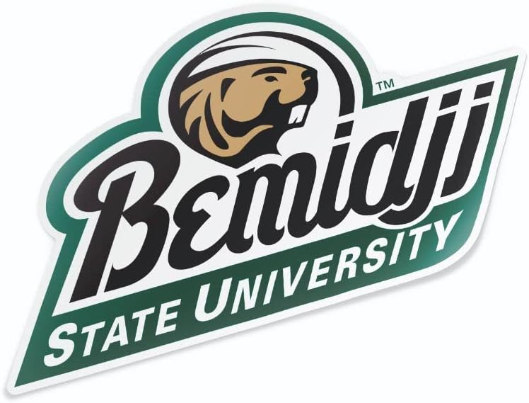 Nudge Printing Full Bemidji State University Beavers Script Beavers Logo with Bucky Weatherproof Vinyl Sticker Car Decal from - Image 1
